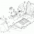 WILDCAT X EPS GRAY/ORANGE [U2019WSW1PUSC] Console and floor panel assembly [302650]