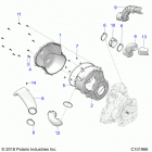 SPORTSMAN XP 1000/XP Body, clutch cover - a20sxd95a9  /  e95ag  /  cag (c1019...