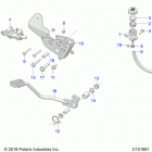 SPORTSMAN XP 1000/XP Brakes, brake pedal and master cylinder - a20sxd95a9  / ...