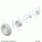 SPORTSMAN 450 HO EPS Wheels, front tire and brake disc - a20see50a1  /  a5  /...