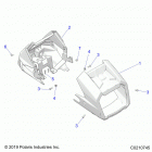 SPORTSMAN 450 HO EPS Body, headlight pod - a20see50a1  /  a5  /  ca1  /  ca5 ...