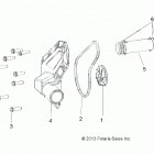 SPORTSMAN 570 EPS EUN (A20SHE57FP/S57CP/FP/CU) Engine, waterpump impeller and cover - a20she57fp  /  s5...