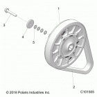 SCRAMBLER 1000XP 55 Drive train, secondary clutch - a20sge95ak (c101505)