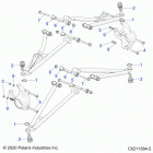 SPORTSMAN XP 1000/XP Suspension, front a-arm mounting - a20sxe95ag  /  cag (c...