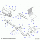 SPORTSMAN TOURING 570 EPS EU 3PC Engine, exhaust - a20sde57k5 (c102185)