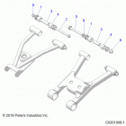 SPORTSMAN TOURING 570 EPS EU 3PC Suspension, rear a-arm mounting and bushings - a20sde57k...