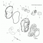 SCRAMBLER 1000XP 55 Body, clutch cover - a20sve95kr (100904)
