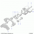 SPORTSMAN XP 1000/XP Brakes, rear caliper - a20sxd95a9  /  e95ag  /  cag [c10...