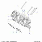 SPORTSMAN XP 1000/XP Engine, throttle body - a20sxd95a9  /  e95ag  /  cag [c1...