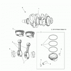 SPORTSMAN TOURING XP 1000 EGI (A20SYE95KH) Engine, crankshaft and piston - a20sye95kh