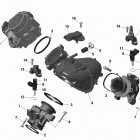 005 - Traxter MAX HD8 - DPS - CE 01- rotax - air intake manifold and throttle body