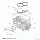 RZR XP 1000 CRWL (Z21NAR99AN/BN) Engine, cylinder and piston - z21nar99an  /  bn (c701039...