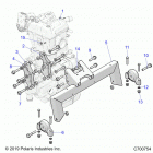 RZR 570 3PC Engine, engine mounting - z20cha57k2 (c700754)