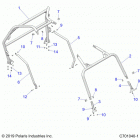 RZR 570 3PC (Z20CHA57K2) Chassis, cab frame - z20cha57k2 (c701040-1)