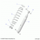 RANGER CREW 1000XP PS MUD (R21RSM99AG) Suspension, rear shock mounting - r21rsm99ag (c701220)