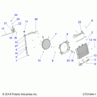 RZR 570 (Z20CHA57A2/E57AM) Engine, cooling - z20cha57a2  /  e57am (c701044-1)