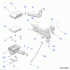 RZR 570 3PC Engine, air intake system - z20cha57k2 (c701046-1)