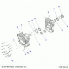 RZR 570 Engine, crankcase - z20cha57a2  /  e57am (c701045-2)