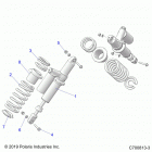 POLARIS GENERAL 1000 XP 4P DELUXE OPT 1 (G21GMJ99AJ/AZ/BJ/BZ) Suspension, rear shock mounting - g21gmj99aj  /  az  /  ...