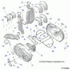RANGER CREW 1000XP PS MUD (R21RSM99AG) Drive train, clutch cover and ducting - r21rsm99ag (c700...