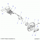 RZR PRO XP 4 RIDE COMMAND (Z21R4C92AL/AX/BL/BX) Steering, upper, premium  /  deluxe - z21r4c92al  /  ax ...