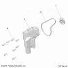 RZR 570 3PC (Z20CHA57K2) Engine, waterpump impeller and cover - z20cha57k2 (c7010...