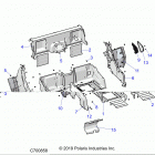 POLARIS GENERAL 1000 DLX OPT1 (G20GXJ99AP/AG/BP/BG) Body, rear closeoff, fenders and floor - g20gxj99ap  /  ...