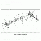 POLARIS GENERAL 1000 XP DELUXE OPT 1 (G21GXJ99AJ/AZ/BJ/BZ) Drive train, front gearcase - g21gxj99aj  /  az  /  bj  ...