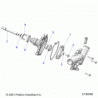 RANGER CREW XP 1000 NSTR TRAIL BOSS EVAP (R21RSV99AC/BC) Engine, waterpump assembly - r21rsv99ac  /  bc (c730082)