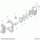 POLARIS GENERAL 1000 EPS PREMIUM (G21GAP99AM/BM) Brakes, rear caliper - g21gap99am  /  bm (c1912787)