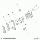 RZR 570 Brakes, front caliper - z20cha57a2  /  e57am (c701052-2)