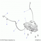 POLARIS GENERAL 1000 4P PREMIUM (G21G4P99AM/BM) Drive train, front gearcase mounting - g21g4p99am  /  bm...