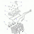 RANGER 1000 PS CREW  (R21T6A99A1/B1) Engine, throttle body and valve cover - r21t6a99a1  /  b...