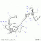 POLARIS GENERAL 1000 XP DELUXE OPT 1 (G21GXJ99AJ/AZ/BJ/BZ) Engine, waterpump and bypass - g21gxj99aj  /  az  /  bj ...