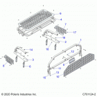 POLARIS GENERAL 1000 XP 4P HUNTER (G21GMH99AL/BL) Accessory, bed rack - g21gmh99al  /  bl (c701124-2)