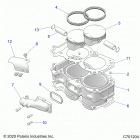 RZR XP 1000 (Z21NAM99AG) Engine, cylinder and piston - z21nam99ag (c701204)