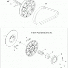 RZR 570 (Z21CHA57A2/K2/E57AK) Drive train, secondary clutch - z21cha57a2 (702792)