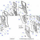 RANGER 1000XP CREW NSTR UL (R21RSY99A9/AC/AP/AW/B9/BC/BP/BW) Body, door, rear, crank - r21rsy99a9  /  ac  /  ap  /  a...