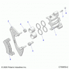 POLARIS GENERAL 1000 DLX (G20GXD99AP/AG) Brakes, front caliper - g20gxd99ap  /  ag (c700859-2)