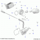 POLARIS GENERAL 1000 XP DELUXE OPT 1 (G21GXJ99AJ/AZ/BJ/BZ) Engine, dipstick and oil filter - g21gxj99aj  /  az  /  ...