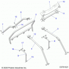 RZR XP 1000 (Z21NAM99AG) Chassis, cab frame - z21nam99ag (c0701021)