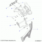RZR PRO XP 4 (Z21R4C92AL/BL/D92AM/BM/E92AS/BS) Engine, turbo charger mounting - z21r4c92al  /  bl  /  d...