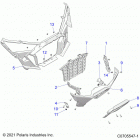 RZR PRO XP 4 RIDE COMMAND (Z21R4C92AL/AX/BL/BX) Body, front bumper - z21r4c92al  /  ax  /  bl  /  bx (c0...