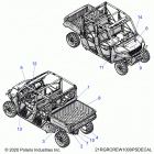 RANGER 1000XP PS CREW (R21T6E99A9/AG/AP/B9/BG/BP) Body, decals - r21t6e99a9  /  ag  /  ap  /  b9  /  bg  /...