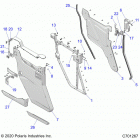 RANGER CREW 1000XP PS MUD (R21RSM99AG) Body, rear doors - r21rsm99ag (c701267)