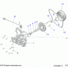 RZR 570 3PC Engine, stator cover and flywheel - z20cha57k2 (c703201-...