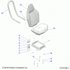 RZR 570 3PC Body, seat asm. - z20cha57k2 (c701050-1)