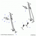 POLARIS GENERAL 1000 EPS PREMIUM (G21GAP99AM/BM) Body, seat belt mounting - g21gap99am  /  bm (c700795-2)