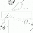 RZR 570 Drive train, secondary clutch - z20che57am (100681)