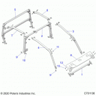 POLARIS GENERAL 1000 4P PREMIUM (G21G4P99AM/BM) Chassis, cab frame - g21g4p99am  /  bm (c701136)